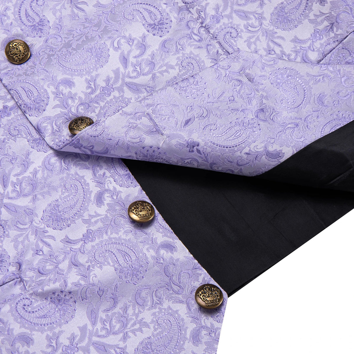 Men's Paisley Waistcoat with Matching Tie, Pocket Square and Cufflinks Set for Weddings and Business Events