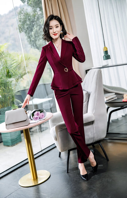 Fashionable Professional Women's Clothing High-Quality Two-Piece Set Pants + Suit Jacket Spring Summer New Arrival 2026
