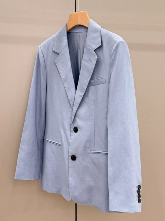 Fashion Turn Down Collar Ladies Single-Breasted Suit Comfortable Solid Color Women Long Sleeves Business Blazer Outerwear