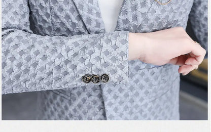 Blazer Men's Fashion Outdoor Travel Gentleman Wedding Slimming Business Versatile Trendy Casual Korean-style Formal Wear Blazer