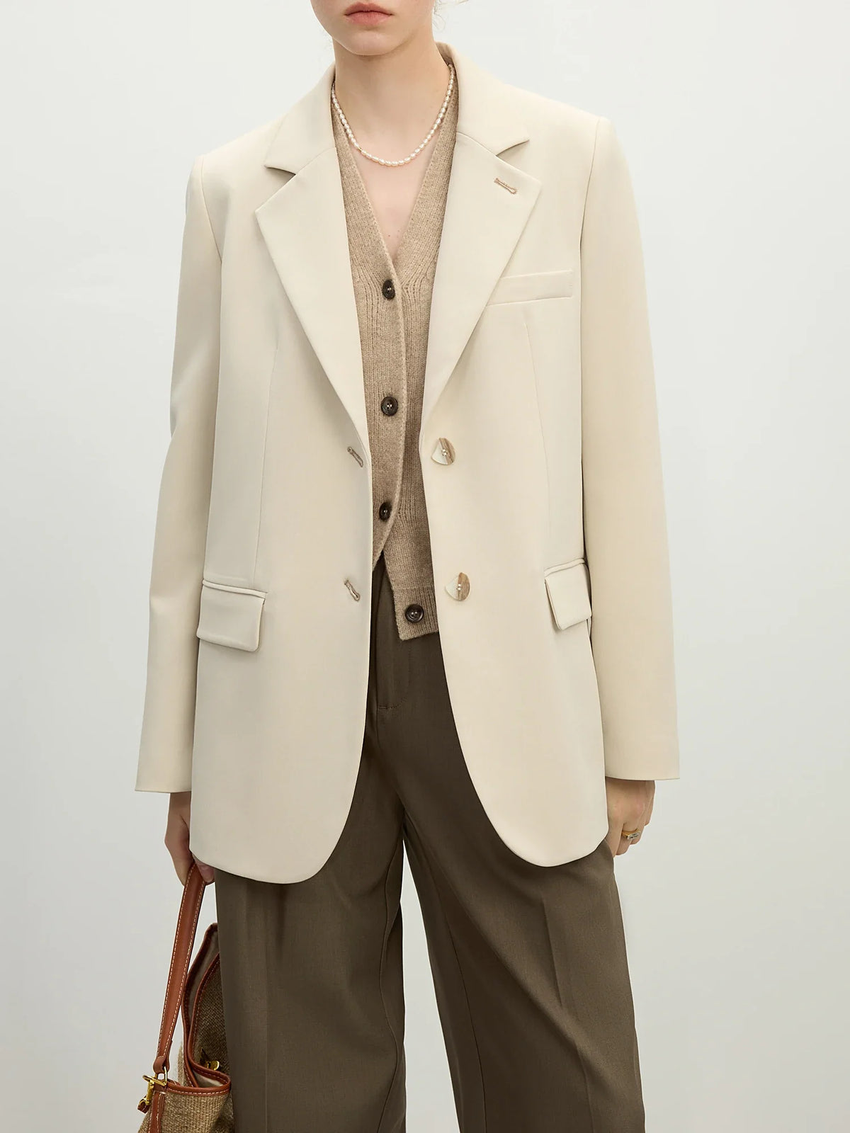 Versatile Elegant Style Blazer Jacket for Women 2025 New Arrival Unique Design Office Loose Top Green Chic Coat 25FS11075