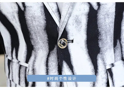 Blazer Fashionable Outdoor Travel Trend Slim-fit Gentleman's Youthful Wedding Versatile Host Casual Korean Style Men's Blazer