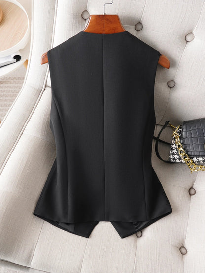 Single-Breasted Layered Suit Vest for Women Suitable for Spring and Autumn Can Be Worn as an Inner or Outer Layer Stylish Off