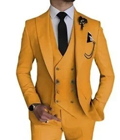 Fashion Smart Business Sky Blue Costume Homme Wedding Men Suits Peak Lapel Groom Tuxedos Terno Masculino Prom Blazer 3 Pieces
