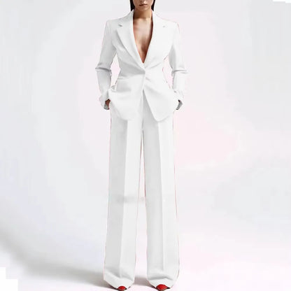 Women's Suit Party Wedding Fashion Style 2pcs Slim Fit Prom Blazer Pants Outfit Dress Evening Dresses for Prom Lady Clothes
