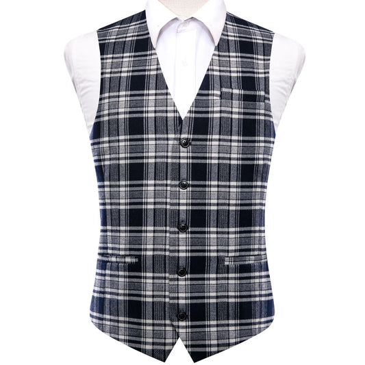 Men's Jacquard Viscose Striped Waistcoat for Wedding and Business
