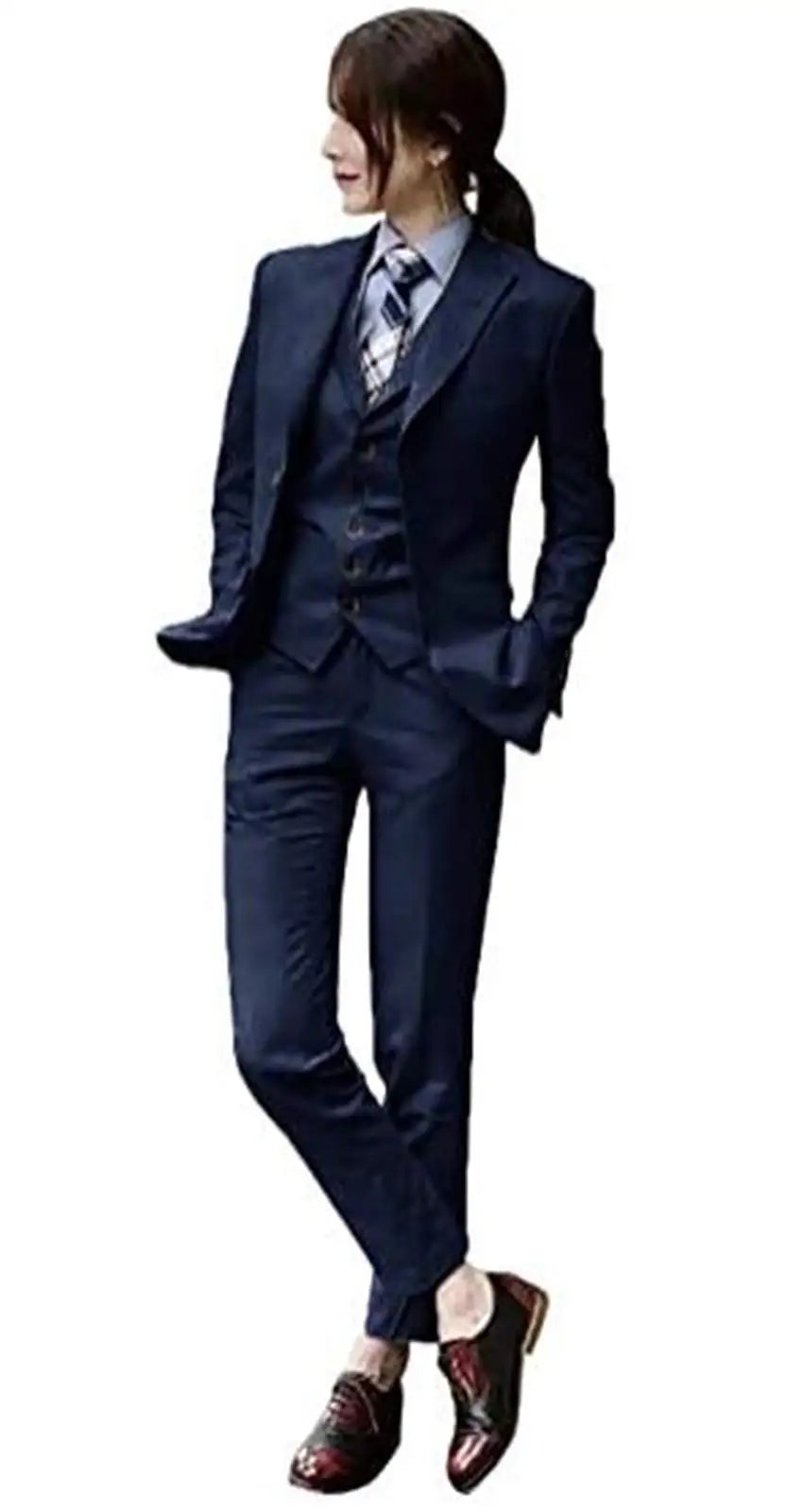Women's Pant Suit 3-Piece Blazer Set for Formal Office and Wedding Occasions