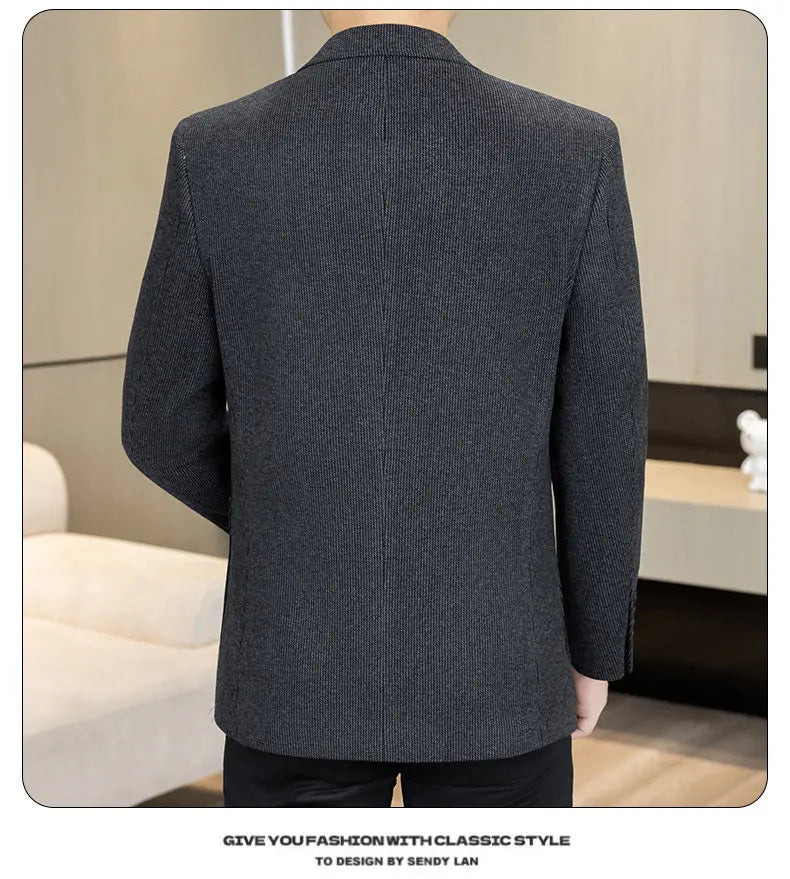 High-Quality Fashionable Autumn Winter New Design Casual Men's Suit Jacket Trendy Versatile Outerwear for Business And Casual We