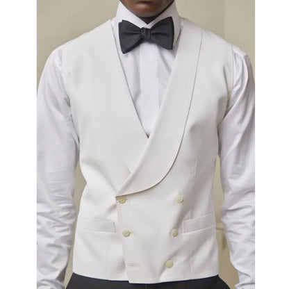 Men's Double Breasted Vest – Formal Waistcoat for Weddings, Banquets & Business