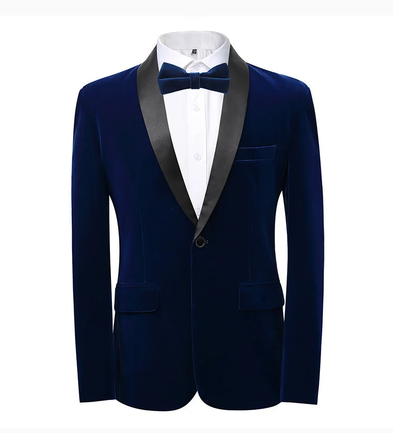 Black Blazer Homme 2025 Men Vinatge Velvet Wedding Party Stage Clothes for Singers Men Blazer Masculino Slim Fit Suit Jacket 6XL