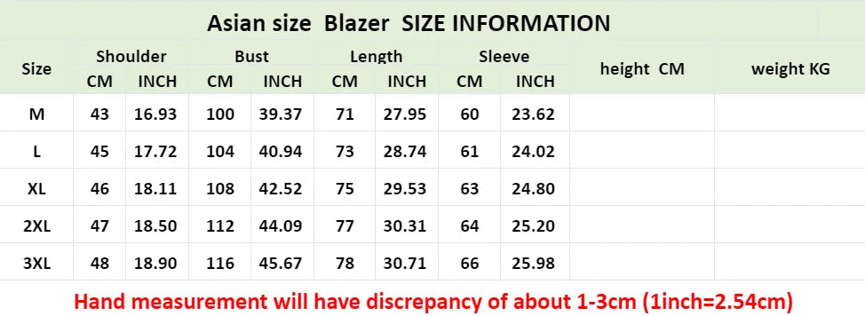 Men's Blazer Single Breasted Casual Suit Jacket for Spring Autumn
