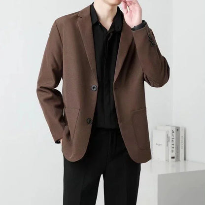 Men's Oversized Blazer Smart Casual Single Breasted Jacket for Business and Daily Wear