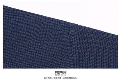 Spring and Summer Solid Color Knitted Cardigan Jacket Sun Protection Clothing Men's Shirt Loose Sleeves Fashionable and Versatil