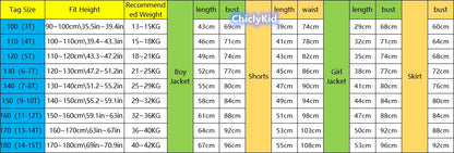 Child School Uniform Girls Korean Jacket Pleated Dress Summer Outfits Boys Blazer Formal Suits Shorts Kids Student Clothes Sets
