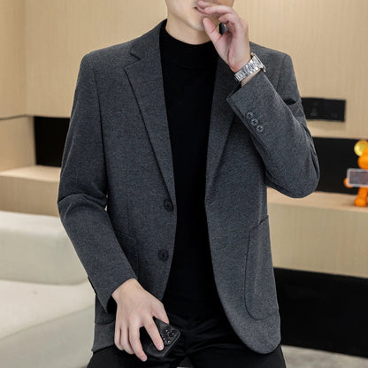 Men's Plus Size Single Breasted Casual Business Blazer – Autumn Winter