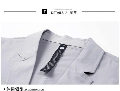 Men's Jacquard Blazer Smart Casual Sun-Protective Suit Coat Spring Summer