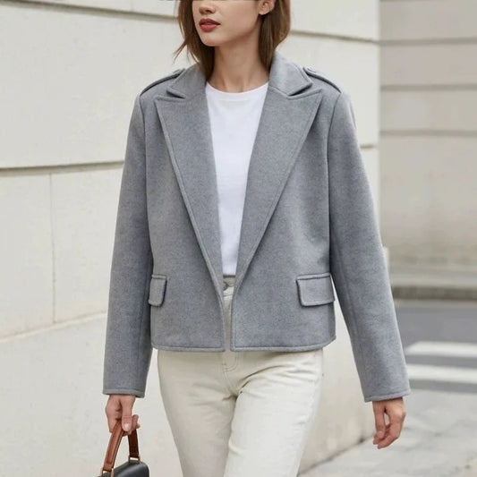 Spring Autumn 2026 Bomber Jacket Women Soft Solid O-neck Zipper Dual Pockets Short Coat Women Clothing Female Multi Colors 63993