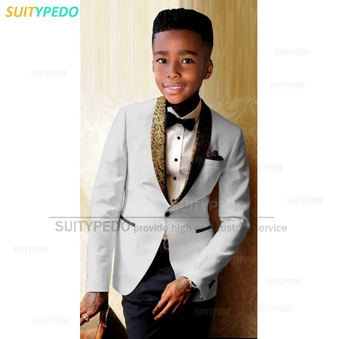Formal Kid Boy's Suit Graduation Ceremony Host Blazer Pants Outfit Piano Performance Custome Suitable Children Elegant Attire