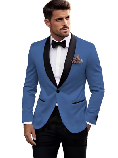 Premium Handsome Men's Suits 2 Pieces Jacket Pants Wedding Groom Sets Classy High Quality Suit Set For Man Business Outfit