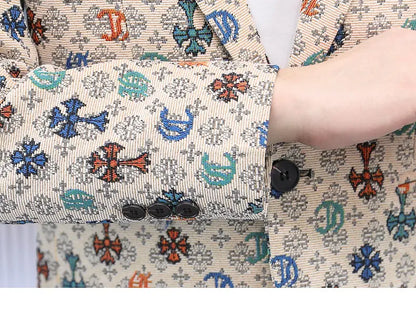 Blazer Men's Fashion Outdoor Travel Gentleman Wedding Slimming Business Versatile Trendy Casual Korean-style Formal Wear Blazer