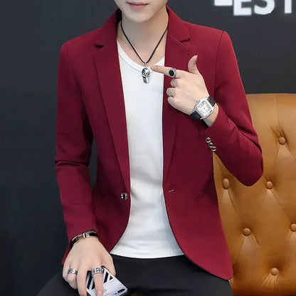 Party Linen Gray Men's Suit Jackets Single Breasted Coat Male Blazer Summer New in Simple Clothing Fashion 2025 Casual Classic