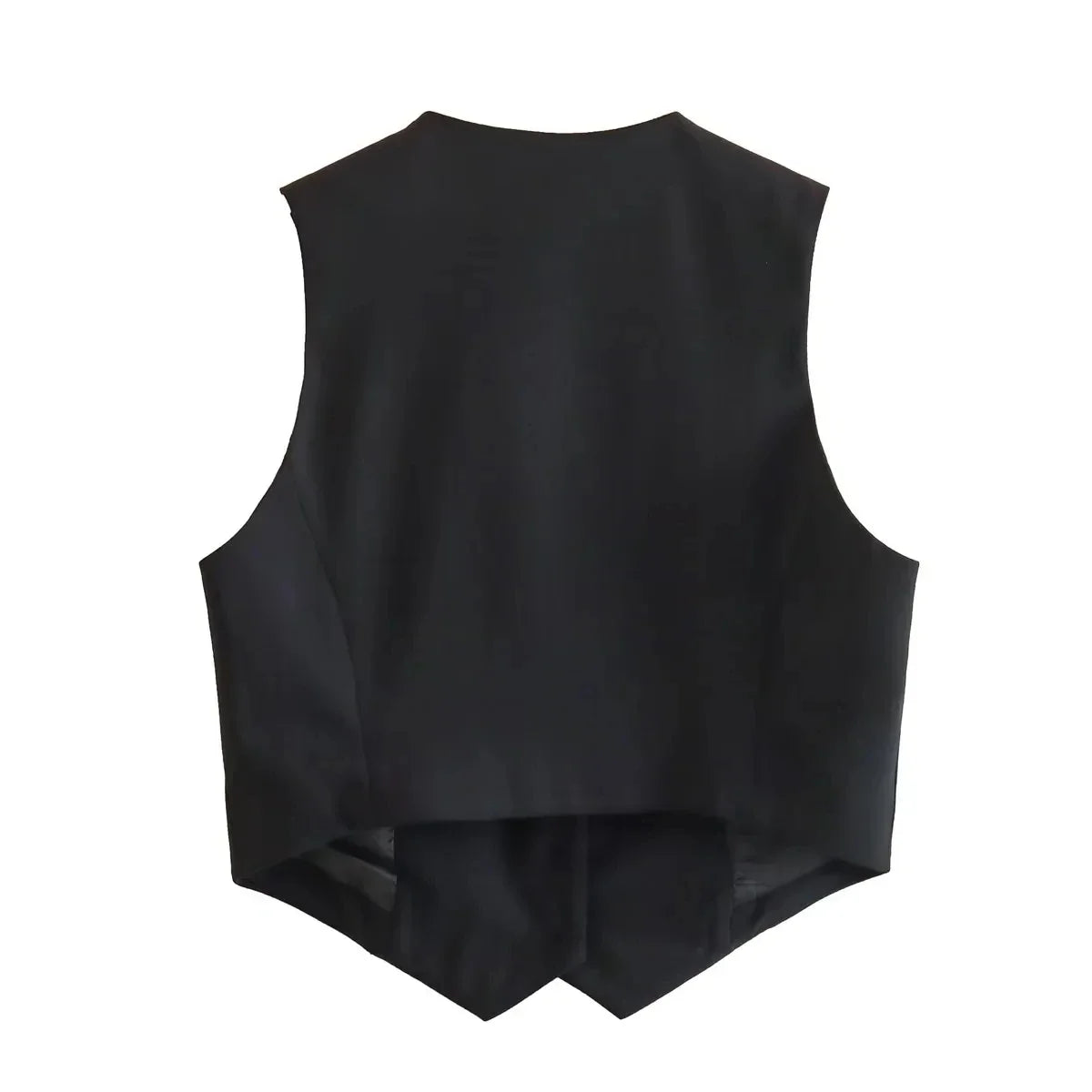 Fashion Women Vest Sleeveless Vests for Women Chic V-Neck Single-Breasted Ladies Elegant White Waistcoat Tops