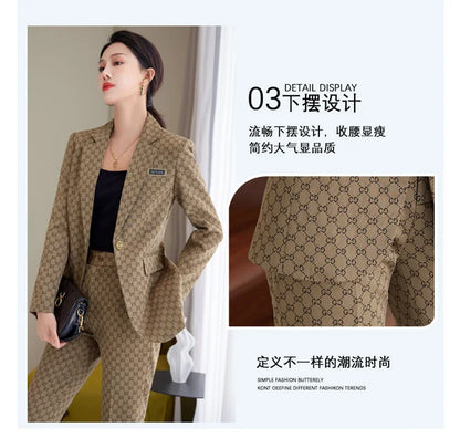 High Quality Fabric Women Business Suits With Pants and Blazer Coat Professional Autumn Winter Office Ladies Pantsuits Blazers
