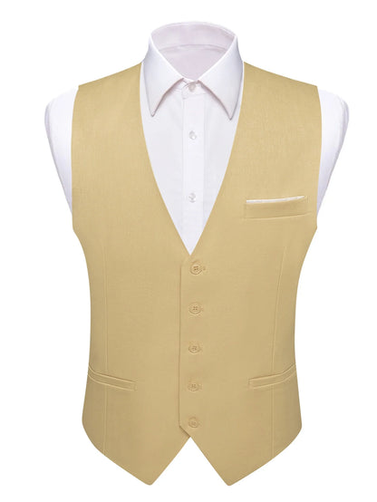 Men's Satin Formal Vest – Multi-Color Wedding & Business Waistcoat for Men