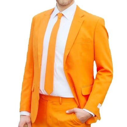Ensemble de costumes de mariage élégants pour hommes - 2 pièces - Coupe ajustée - Revers cranté - Blazer simple boutonnage - Pantalon - Costumes de cérémonie d'affaires - Smokings pour hommes - Vêtements pour hommes
