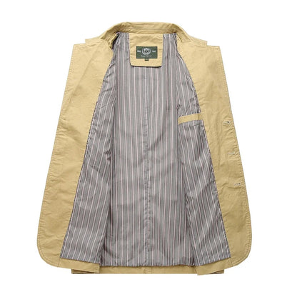 New Men's Blazers Male Male Spring Autumn Pure Cotton Solid Casual Blazer Men Clothing Outerwear Suit Jacket Coat 4XL AG818