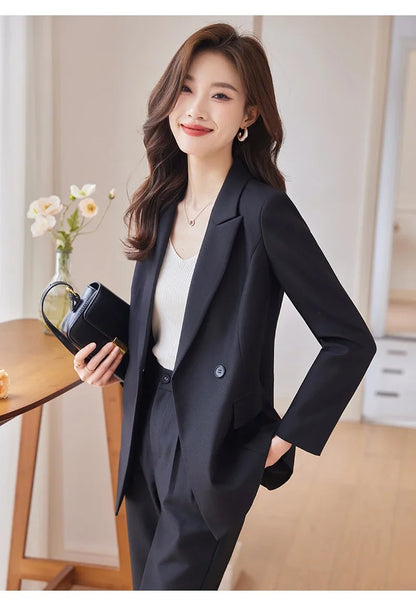 Professional Long-Sleeved Trouser Suits for Women, Fashionable Trousers, High Quality, Show, Elegant, New, Autumn and Winter
