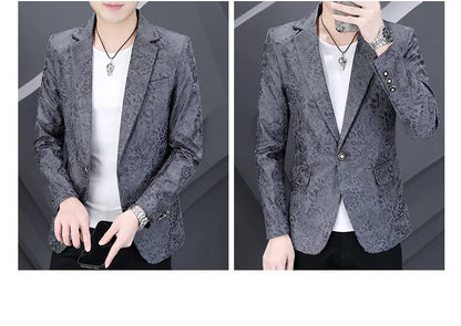 Brand Hot Stamping Casual Business Suit Jacket Men Retro Slim Fit Casual Suit Jackets Social Banquet Office Uniform Blazers 2026