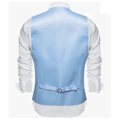 Men's Satin Vest Slim Fit Single-Breasted Waistcoat for Weddings and Formal Occasions