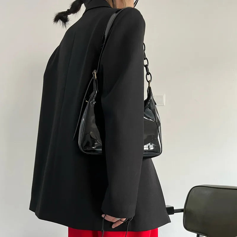 Spring Autumn New Women Blazer Niche Design Split Hem Ribbon Elegant Casual Fashion Chic Jacket High-end Trend Coat HK17058
