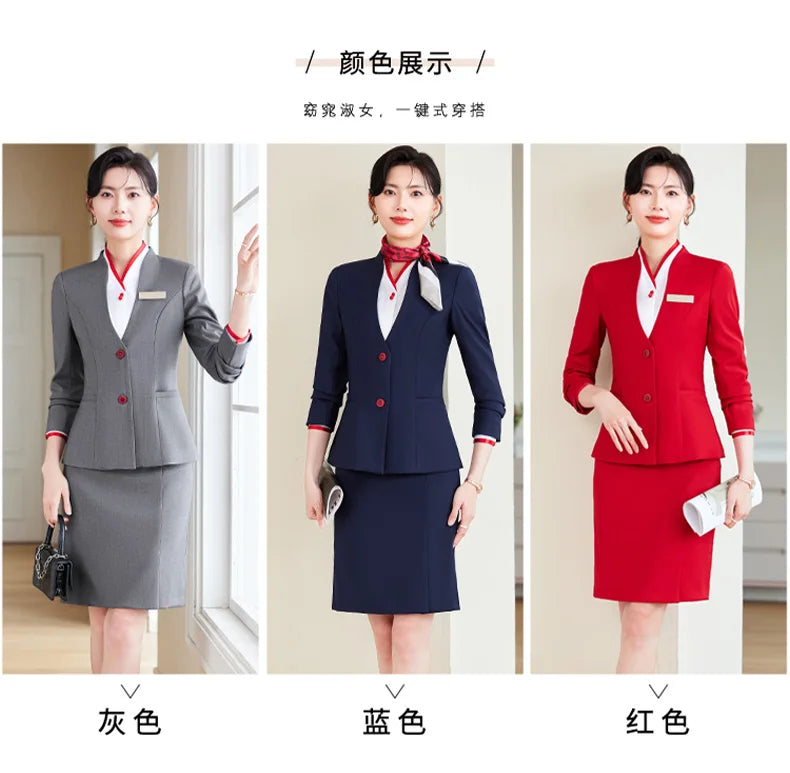 2024 fashionable professional womens clothing. Two-piece long-sleeved suit + pants. High quality slim fit womens business
