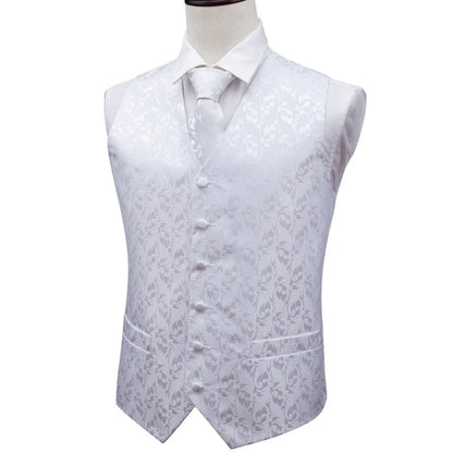 Men's Vest Paisley V-Neck Single Breasted Formal Waistcoat for Wedding Business Party