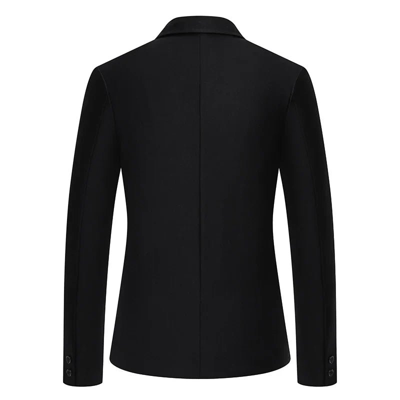 Blazer Men's Fashion Gentleman Solid Color Comfortable Business Color Match with Fake Two Wedding Casual Banquet Slim Suit
