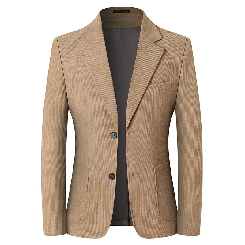 High-quality New Men's Fashionable and Stylish Corduroy Suits for Banquets, Business and Casual Wear, Versatile Suits