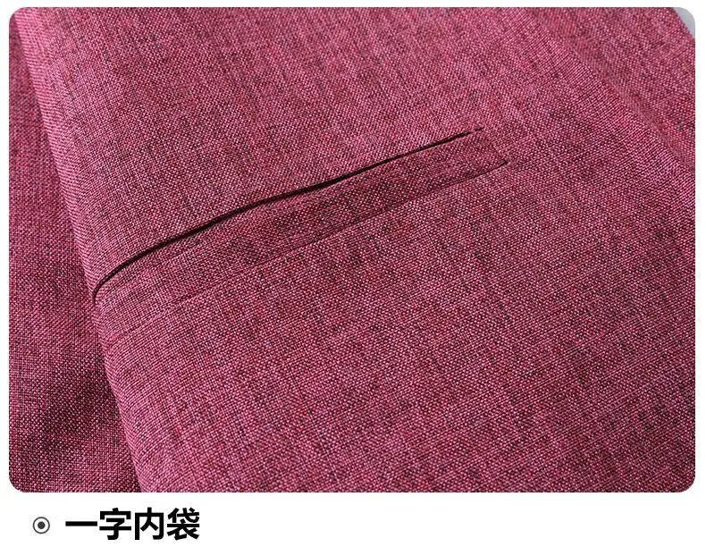 30% Linen Blazer - Men's Fashionally Fit Business Formal Wedding Gentleman's Cool Silk Lightweight Breathable Casual Blazer