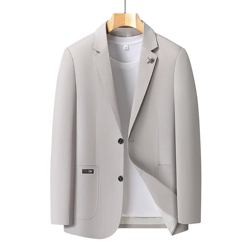 2026 Blazer Lightweight High-end Men's Fashionable Business Outdoor Travel Youthful Wedding Hosting Casual Korean Style Blazer