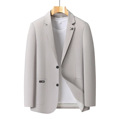 2026 Blazer Lightweight High-end Men's Fashionable Business Outdoor Travel Youthful Wedding Hosting Casual Korean Style Blazer