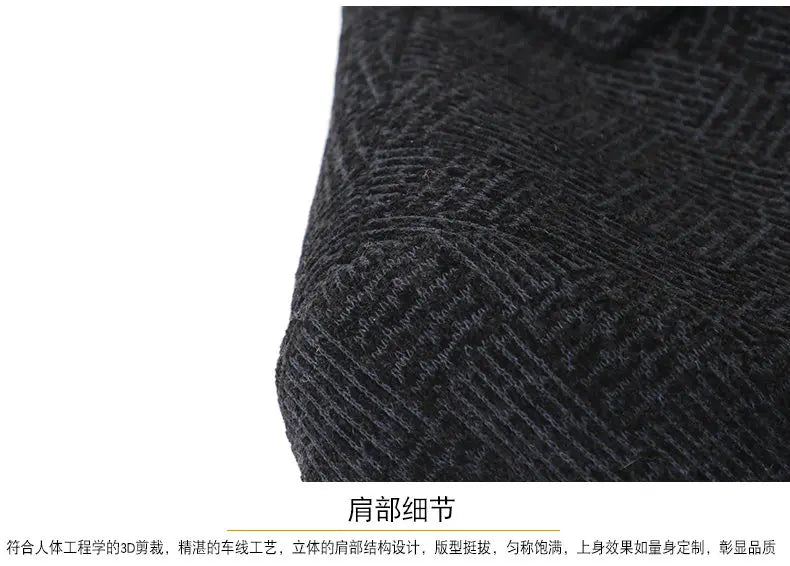 Men's Smart Casual Blazer – Single-Breasted Suit Jacket for Spring & Autumn in Black & Khaki