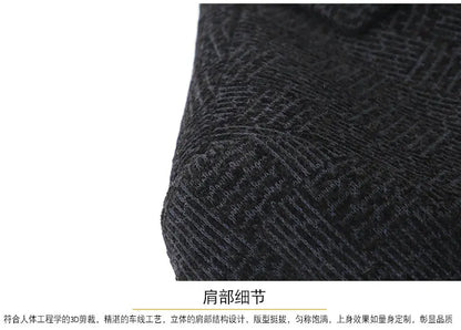 Men's Smart Casual Blazer – Single-Breasted Suit Jacket for Spring & Autumn in Black & Khaki