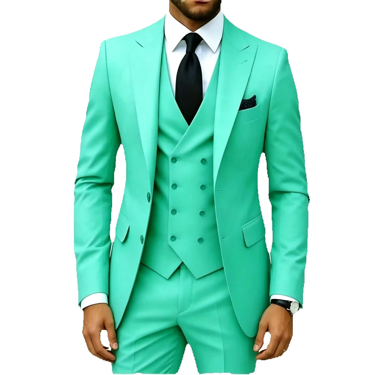 Nouveaux costumes solides pour hommes Coupe ajustée Mariage Garçon d'honneur Tuxedo Gilet Blazer Pantalon 3 pièces Tenue de mariage tendance