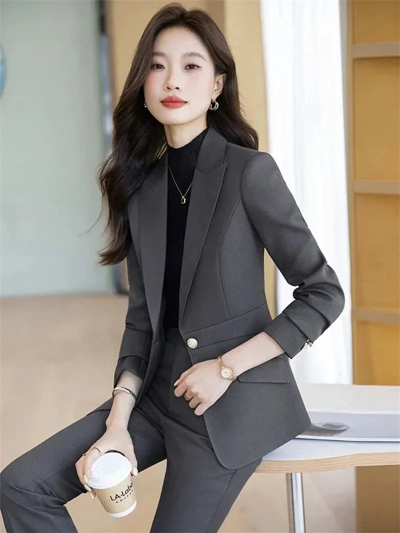 Women Blazers Spring Summer New Fashion Korean Silk Satin Suit V-neck Loose Top Jacket Single Button Suit Blazers Outerwear