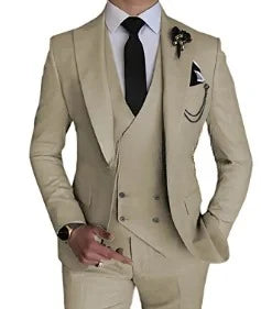 Fashion Smart Business Sky Blue Costume Homme Wedding Men Suits Peak Lapel Groom Tuxedos Terno Masculino Prom Blazer 3 Pieces