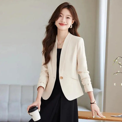 Spring Fashion Slim Fit Blazers Women's Coat Jacket New Autumn Outerwears Elegant Office Lady Casaco Plus Size Veste Femme