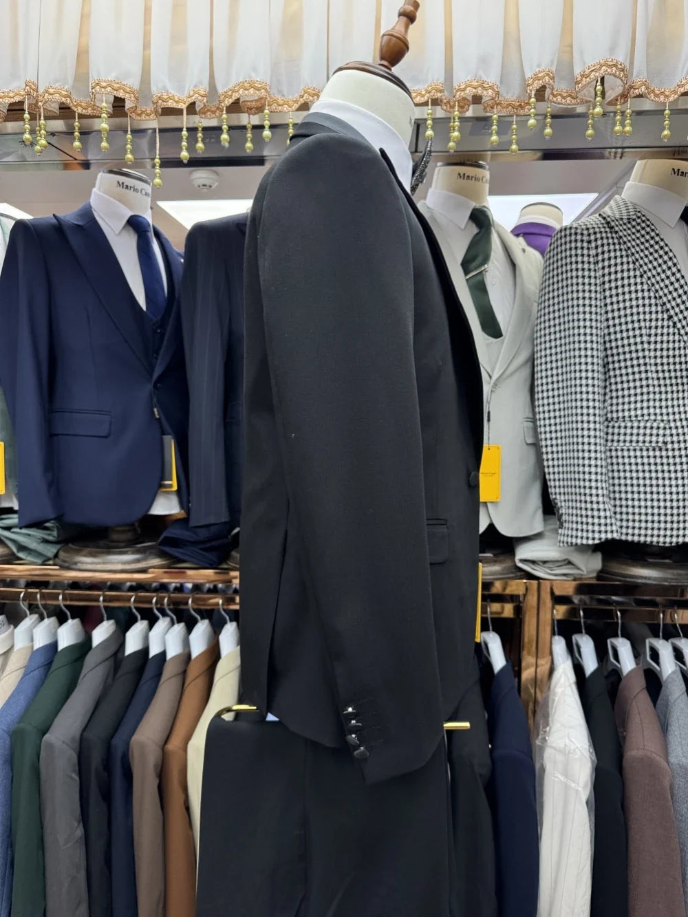 2026 New Black Suit Set 3 Pieces For Men Wedding Groom Sets Handsome Peak Lapel Men's Slim Fit Suits Birthday Party Outfit