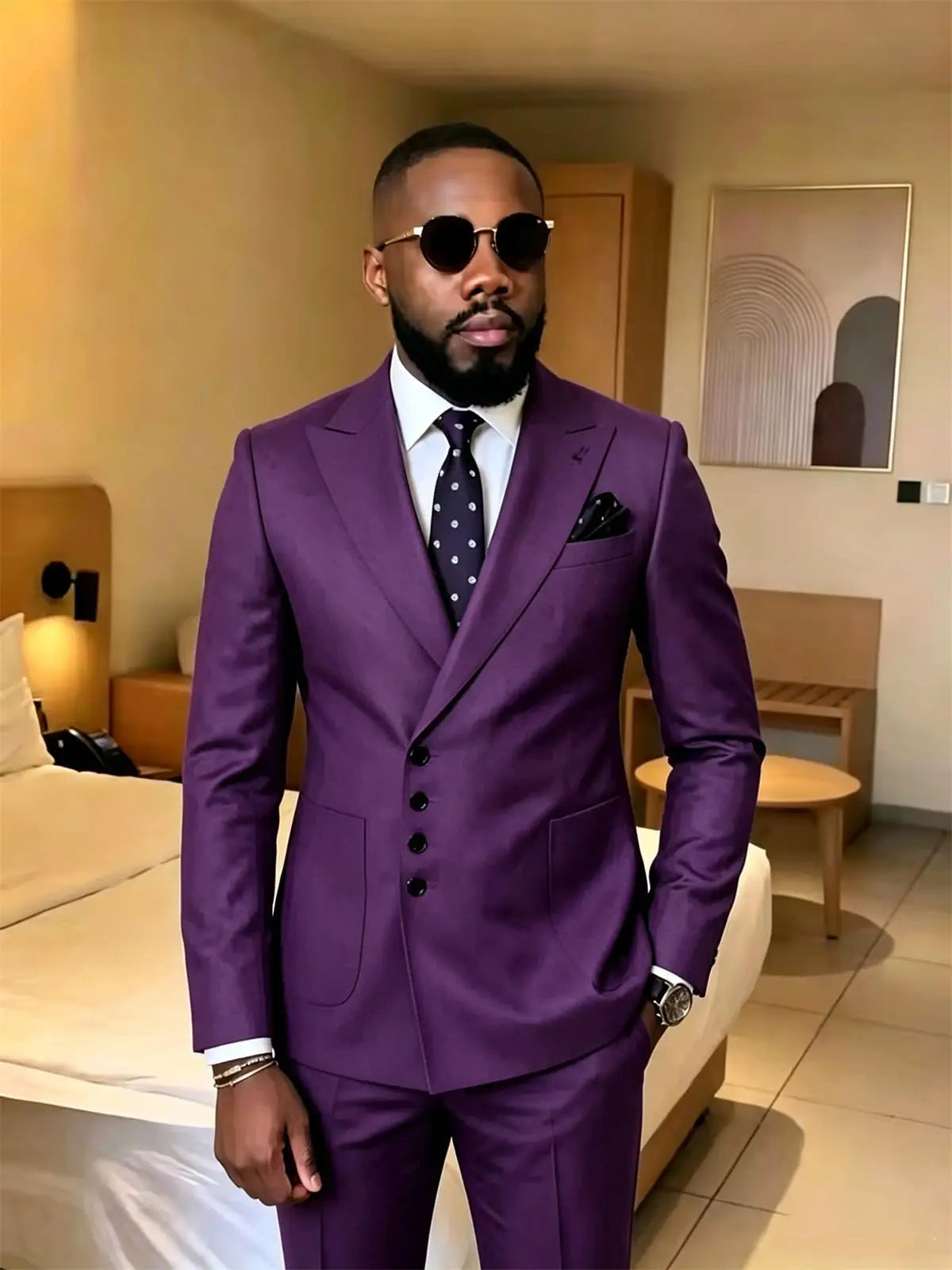Slim Fit Men's Suits Single Breasted 2 Piece Jacket Pants Sets Wedding Formal Business Dinner Tuxedo High Quality Male Clothing