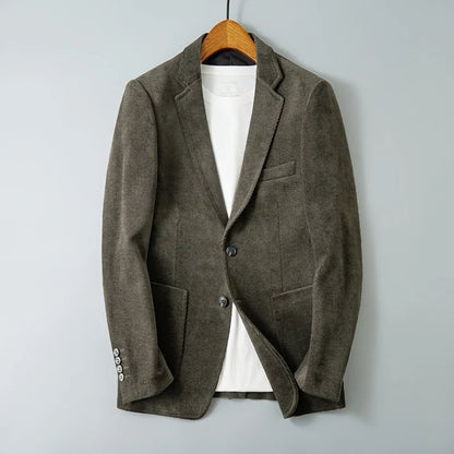 High Quality Fashion Handsome Business Leisure Autumn and Winter New Suit Thick Material Suit Jacket  Blazer Masculino Slim Fit
